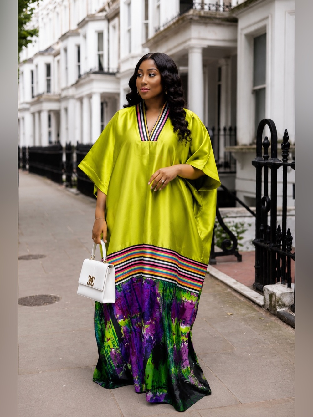 Neon Lime & Purple Maxi — Bold Women’s Maxi